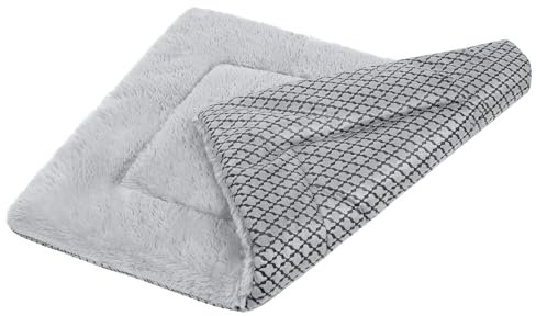 Adiwo Hundematte, 2-in-1 Funktions Matte Liegedecke für Hunde 60x42CM Liegedecke für Katzen Waschbar rutschfest Hundesofa, Haustierbett für Kleine und Mittelgroße Grau