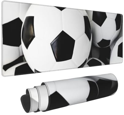 Fußball/großes Mauspad, Gaming-Schreibtischunterlage, weich, langlebig, Gummi, Tastatur-Mauspad für Büro, Laptop, Computer, Schreibtischmatte, 30 x 80 cm