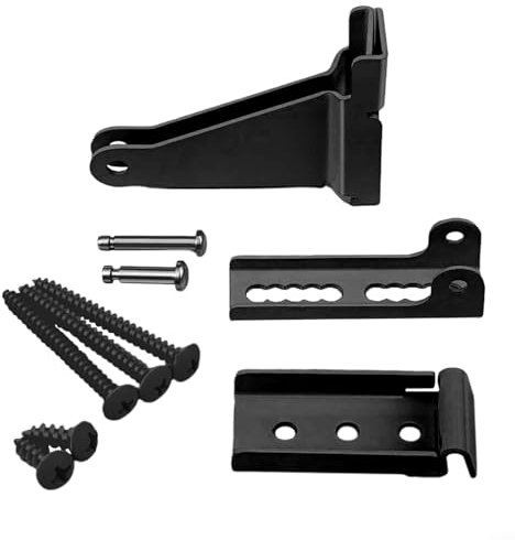Fliegengitter-Türschließer-Set, Metall-Türschließer, Halterung, Türschließer, Ersatzteile (schwarz)