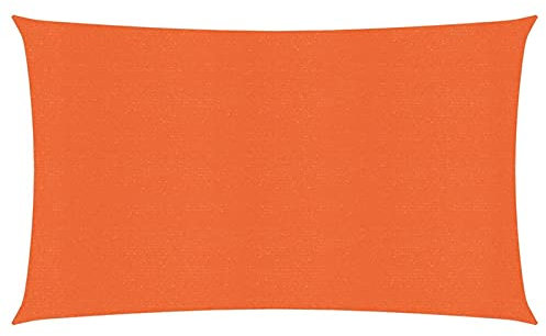 LAPOOH Sonnensegel, Sichtschutz Balkon, Balkon Sonnenschutz, Sonnenschutzsegel,Regenschutz Balkon, Seitenmarkise, Sichtschutz Terrasse, 160 g/m² Orange 2x5 m HDPE