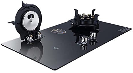 Household Embedded Gas Stove Cooktop with 2 Burners, Tempered Glass Gas Stove Hob for Efficient Cooking and Safety in the Kitchen