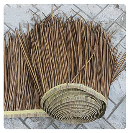 Tiki Straw Roof Simulation Thatch Roof Plastic Palm Thatch Roll Hot Melt Thatch Tile Artificial Fake Straw 1-10m Fireproof Anti-Aging for Tiki Bar Garden Patio Pavilion Decoration, Str(Size:8m/26.2ft)
