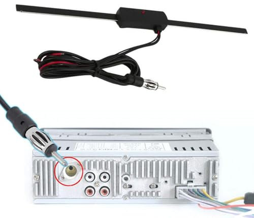 Car Radio Antenna | 12V Digital Outdoor AM/FM Antenna, Signal Amplifier Booster, Replacement Mount for Car, UTV, Auto Radio, and Windshield Antenna