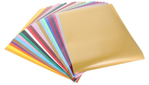 DIYEAH 12 X 10 Zoll Pu-wärmeübertragungs-schriftzugfolien-Set – 23-teilige Folienrolle – Bastelset – Bügelfolie Für Kleidung – Einfache Anwendung Perfekt Für Individuelle