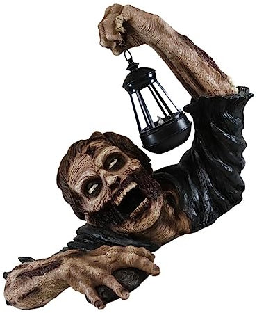 Toddmomy Halloween Zombie Decorations Resin Zombie Sculpture Halloween Zombie Statue Garden Decor