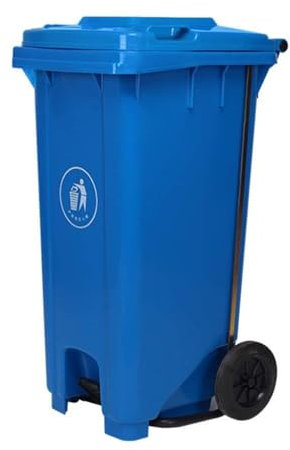 BAKULI Poubelle Poubelle Extérieure Grande Poubelle Sanitaire Pédale Poubelle Tri Commerciale Plastique Épais(100L)