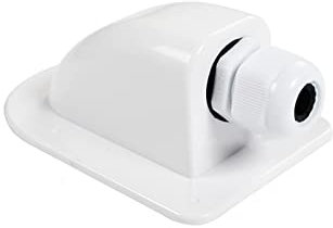 BAFEIYA Scatola passacavi a doppio ingresso Pannello solare Tetto Passacavi Passacavi Cavo Camper Bianco Doppio foro RV Accessori for auto for yacht(Single Hole White)