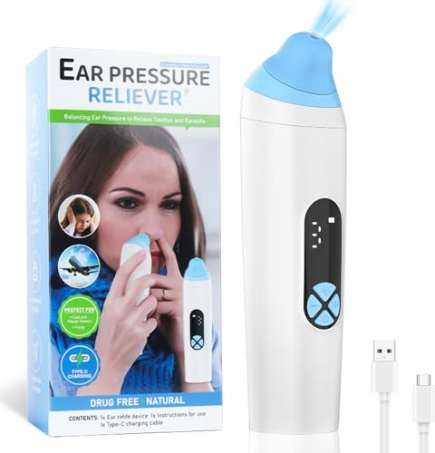 XPJBKC Ear Pressure Relief Device, Eustachian Tube Unblocker, Rechargable 3 Speed Adjust Ear Popper Ear Relief Device, for Flying, Swimming, Diving, Elevator, Tinnitus