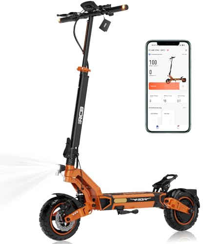 RCB D7/D7PRO(Ultra) E-Scooter, Elektroroller für Erwachsene mit Straßenzulassung (ABE), NFC/Blinker/APP, 26% Steigung 500W-Motor Spitze 1600,80-130KM, 20.8-27 Ah,10 Zoll selbstreparierende Gelreifen