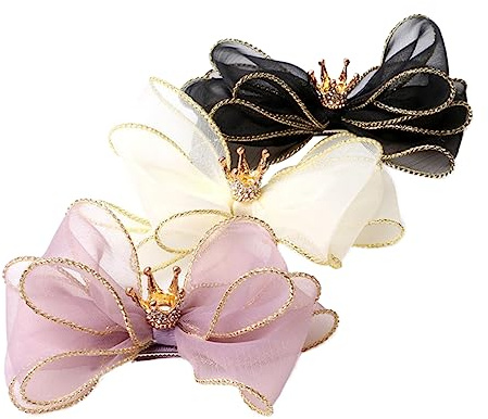VICASKY 3 Pezzi Mollettper Organza per Accessori Creativi con e Coroncina per Feste e Speciali