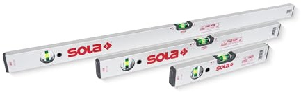SOLA Set AV 30 – Set di carrelli d'acqua 30 cm + 60 cm + 100 cm – Livelle a bolla precise per professionisti, libellule SOLA-FOCUS brevettate, migliore leggibilità, profilo in alluminio robusto