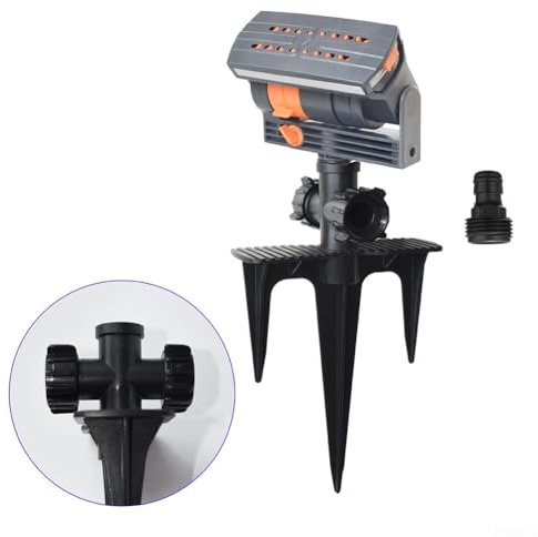 16 Löcher Viereckregner Rasensprenger, Einstellbarer Rasensprenger mit großer Reichweite, Einstellbarer Wasserdurchfluss Rasensprinkler von Pflanzen in Gärten Rasenflächen Gemüsegärten(B)