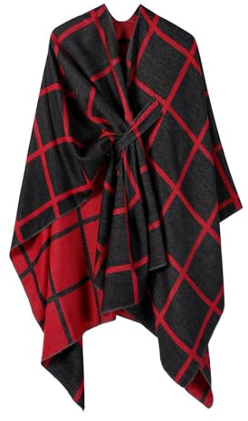 Mantella Donna Sciarpa Grande Invernale Mantella Coprispalle Da Casa Poncho Cardigan Elegante Scialle Indossabile Coperta Maglione Caldo