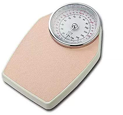 YZJJ Mechanische Personenwaage, Zuverlässige, analoge Badezimmerwaage im klassischen Doktorwaagen-Design, Große, rutschfeste Wiegefläche und Robustes Metallgehäuse, Retro-Look