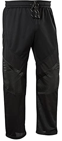 Winnwell Inline Roller Hockey Pants - Lightweight, Breathable, Comfortable & Protective Mesh Equipment for Ice Hockey Games Black