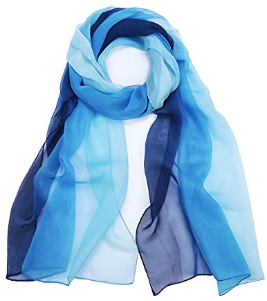BLURBE Chiffon Scarf Women - Ladies Scarves Lightweight Floral Print Chiffon Scarfs Shawls and Wraps for Womens Spring Autumn