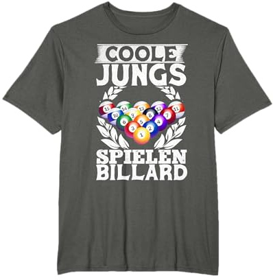 Coole Jungs Spielen Billard Queue Cue Snooker Pool Billiard T-Shirt
