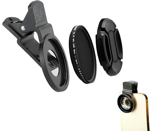 Polarized Smart Phone Universal ND 2-400 CPL Filter Clip Kit 37mm for Samsung Iphone Camera Accessories Cell Phone Android lens attachments Polarizer for Iphone x Neutral Density Filters Mobile