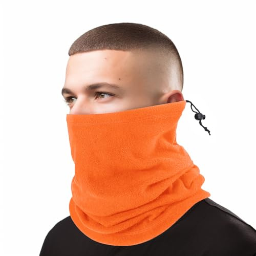 TOPTIE Scaldacollo Unisex Pile Caldo Multifunzione con Coulisse per Corsa, Ciclismo