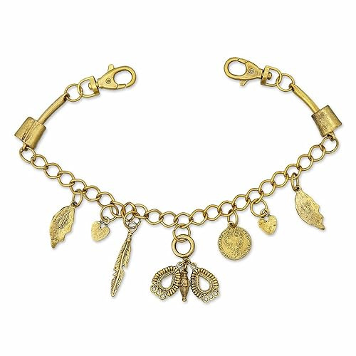 lordies Oktoberfest Charivari Edelweiss Trachten Hosenkette Dirndlkette Feder Münze Herz Gold