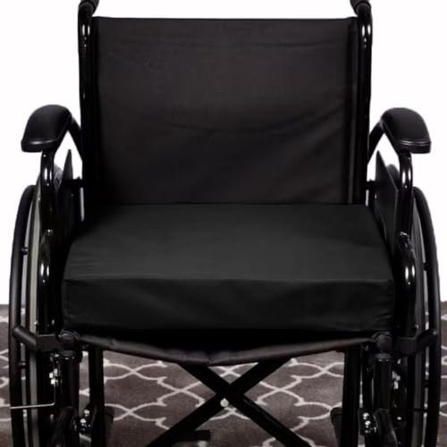 Wheelchair Cushions for Pressure Relief Memory Foam Waterproof Seat Pad Orthopedic Back Support, Sciatica & Tailbone Pain Relief Cushion Seat Pad for home and office chairs (Black, 18 x 16 x 3)