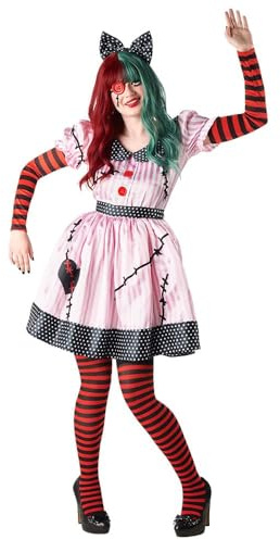 Boland - Kostüm Horror Puppe für Erwachsene, Faschingskostüm, Kostümset für Halloween, Karneval und Mottoparty