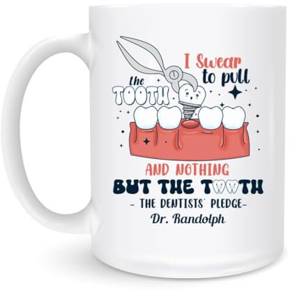 Stoneware Coffee Mug I Swear to Pull The Tooth Coffee Mug Modern Drinking Cup Durable Jumbo Mug for Kitchen Beer 330Ml