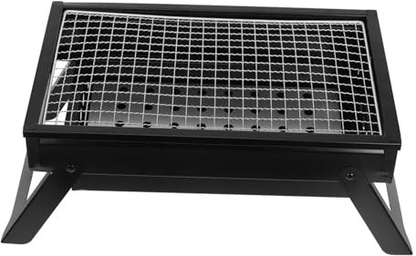 CAXUSD Holzkohlegrill Tragbar Für Outdoor Camping Bbq Grill Kompakter Tischgrill Mit Klappbarem Design Aus Edelstahl Gefertigt Mit Ausziehbarer Holzkohlebox Für Einfache Nutzung Und