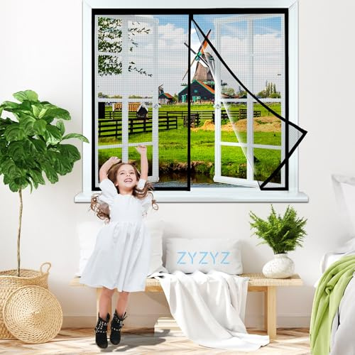 Magnetvorhang selbstschließend 85x180cm Schwarz Insektenschutzvorhang mit Magneten für Balkon und Terrassentüren - zur einfachen Montage ohne Bohren