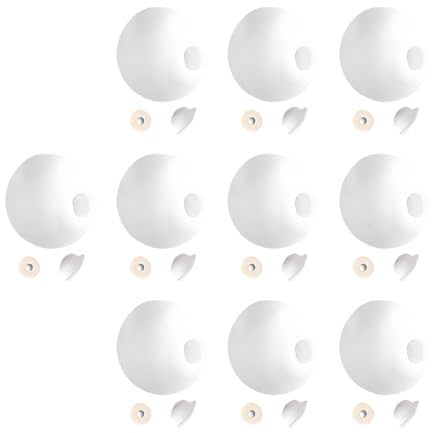 10 Pack milchy Leere Skins leerer Stressball -d iy -Kit, Leere Druckballhaut d iy -Kit, Vakuum -Makler -d iy -Stresskugel mit Stressball Haut, Deckel, Kleber