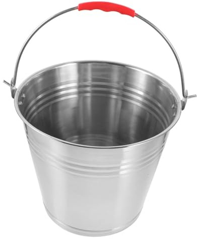 ARTIBETTER Secchio per Mangime Cavalli in Acciaio Resistente con Manico Portatile e Durevole Secchio Acqua e Alimentazione Puledri per Fattoria Multiuso per Acqua Ghiaccio e Latte