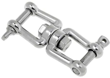 SITBXO Pivotant à Double extrémité Lot de 10 Anneaux Connexion Pivotants À Double Extrémité en Acier Inoxydable 304 for Bateaux, Chaises Suspendues(M8)