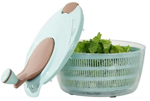 Grande essoreuse à salade, craquelée à la main, double couche, grande capacité – Essoreuse à salade pour maison, restaurant, fête, mariage, préparation des repas