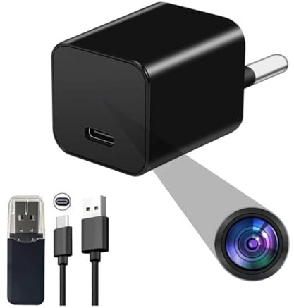 Cámara Espía Oculta Miniatura 1080P, Cámara Portátil para Hogar Interior | Sin WiFi, Detección de Movimiento, Grabación en Bucle, para Hogar, Mascotas y Oficinas.