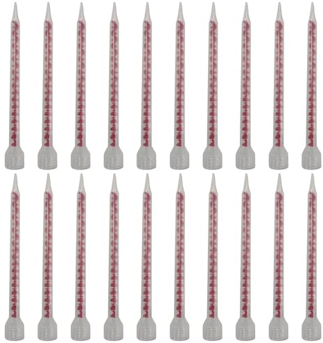 20Pcs Statics Mixing Nozzle Mixed Tube Epoxy Resin Adhesive Mixer Mixing Nozzle Replacement for Injections Cartridges Injections Mortar