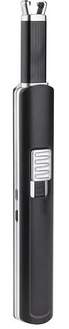 TFA Dostmann Accendino elettronico a bastoncino, 98.1119.01, arco elettrico, accendicandela, accendino, USB ricaricabile, nero