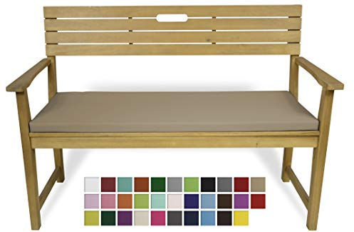 Rollmayer Bankkissen Bankauflage Sitzkissen Bankpolster Auflage für Bänke in Haus und Garten Kollektion Vivid, 1 Stück (Beige 3, 120x40x4cm)