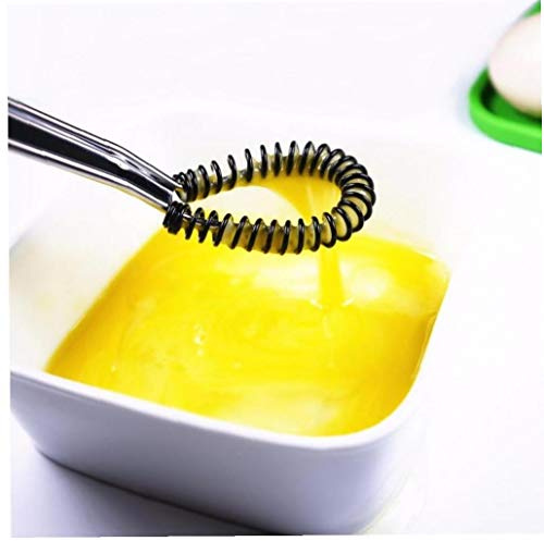 Bongles Kitchen Egg Milk Frother Beater Kitchen Whisk Mixer Mini Egg Tools Coffee Stiring with Silicone Coil