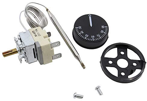 Marel Shop® - Termostato Regolabile Universale Multimpiego con Manopola da 0 a 85° compatibile con Vari Usi Temperatura Minima di Rilevazione 30° Massima 85°