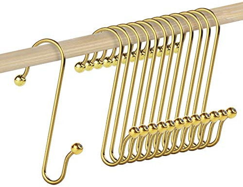 Adorfine 120 Stück Christbaumschmuck Haken Kugelaufhänger Baumhaken Edelstahl S Haken Weihnachtsbaum Aufhänger Metallhaken Dekohaken für Weihnachtsbaumschmuck (Gold, 4cm Länge)