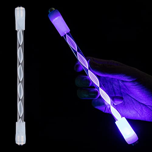 Penna Rotante Penna a LED Rotante di Rotolamento con Dita Penna a Rivestimento Antiscivolo Penna a Sfera Rotante per Divertimento di Studenti, Giocattoli per Allenamento del Cervello Rilasciano Stress