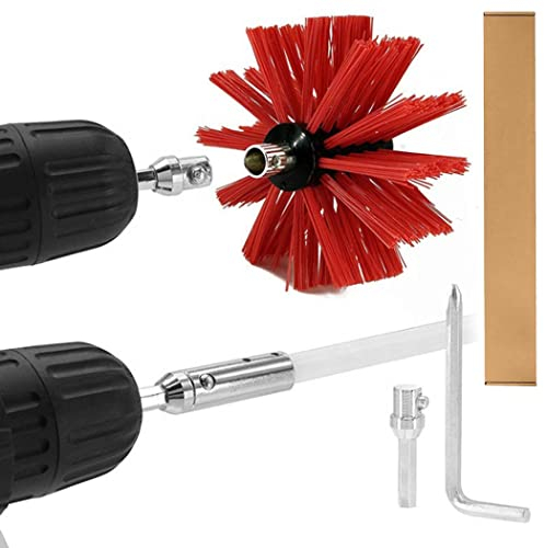 0℃ Outdoor Kit de Réglable Brosse Nettoyage de Cheminée, Kit Nettoyage Poêle à Granulés avec Tiges de Ramonage Flexible pour Poêle à Bois, Outil Nettoyage pour Cheminées,410mm,9 Strokes