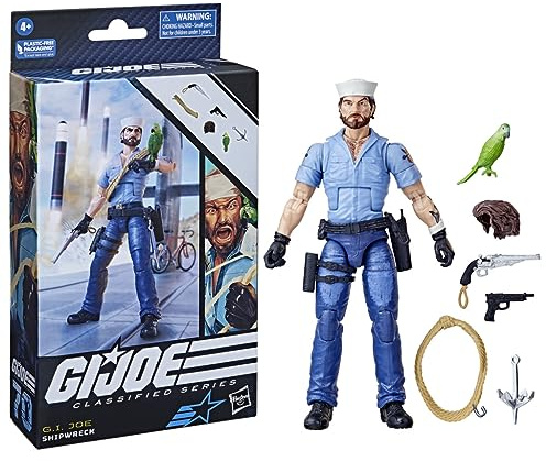 G. I. Joe Classified Series Shipwreck with Polly, Collectible G.I. Joe Actionfiguren, 70, 15.2 cm Actionfiguren für Jungen & Mädchen, mit 6 Zubehörteilen