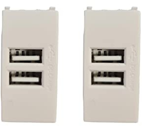 2 Pezzi Presa USB Da Muro Doppia,Doppia USB Caricatore USB 5V 4A, Compatibile Con VIMAR PLANA
