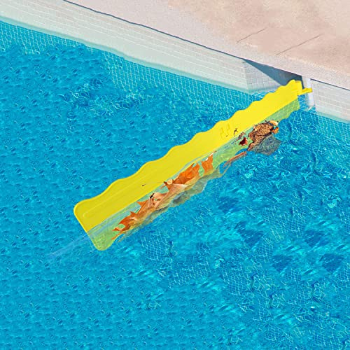 LISINAN Skimmer de superficie de piscina, espumador de desechos de plástico, desnatador de hojas de piscina manos libres, funciona con la mayoría de sistemas de skimmer en piscinas sobre el suelo y en