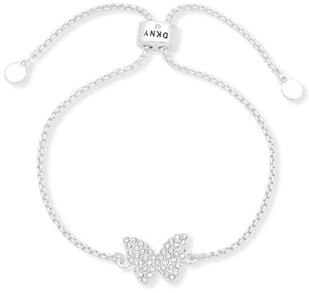 DKNY Womens Butterfly Slider Armband in Silber mit Kristallsteinen, 60538635