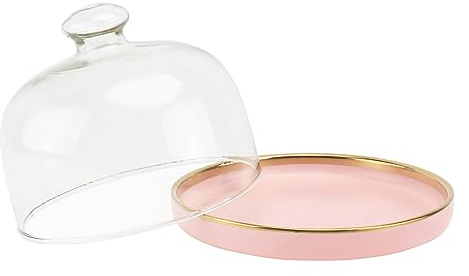 Alipis Set Copri-Cibo in Ceramica e Vetro Coperchio per Torte e Vassoio Decorativo per Conservazione Alimenti, per Picnic e Feste in Piscina