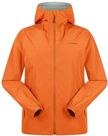 Berghaus Deluge Pro Waterproof Shell Jacket | Adjustable | Durable Coat | Rain Protection Jacket, Blazing Fire, XL