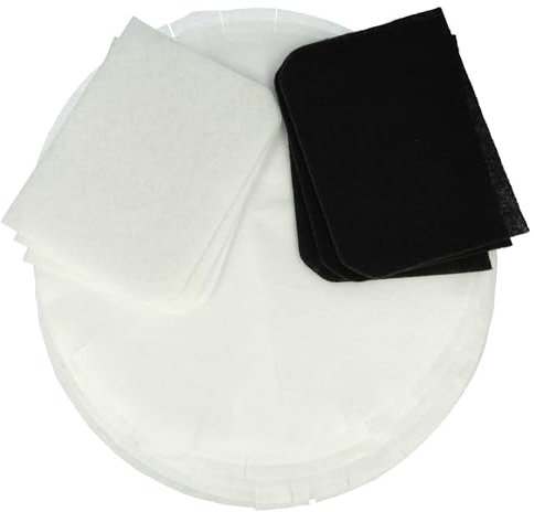 vhbw 3x Kohle-Filter, 6x Papierfilter, 3x Fettfilter Ersatz für DeLonghi 5512510041 für Fritteuse - 12-tlg. Filter-Set