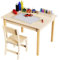 Puecrof Holz Kinder Tisch- und Stuhlset, Kleinkind Schreibtisch und Stuhlset